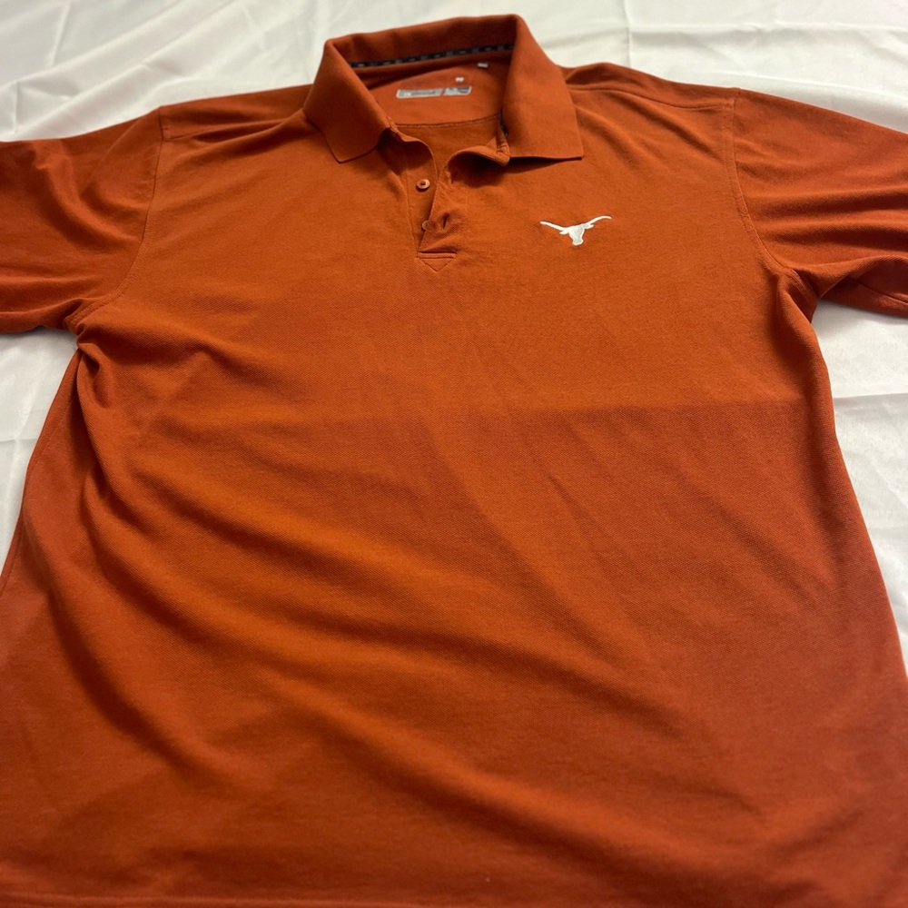 Cutter and Buck Men's Burnt Orange Polo Texas Longhorns XL Shirt